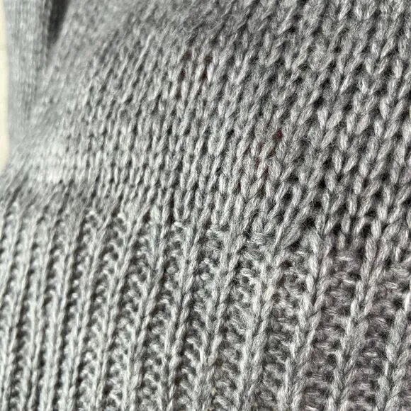 Paris Graphic Cropped Long Sleeve Sweater Women’s Grey Size Small #594 - Picture 6 of 12